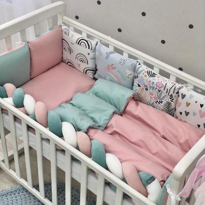 lenjerie patut bebe colorata